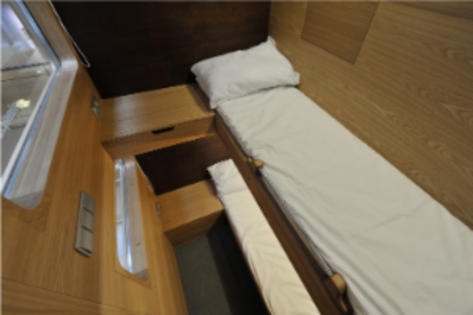 Inside a Two-bed Sleepbox Double